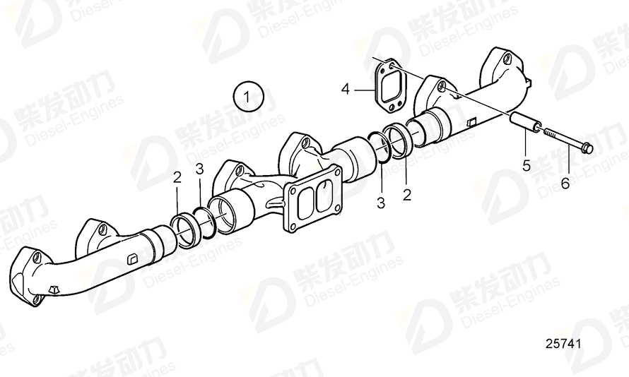 VOLVO Overhaul gasket kit 21148930 Drawing